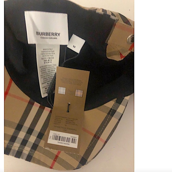 BURBERRY MONOGRAM MOTIF VINTAGE CHECK COTTON BASEBALL CAP - Picture 7 of 9